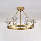 Crystal Round Golden Chandelier