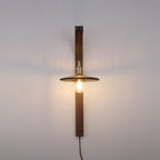 Curved Walnut Ceramic Wall Light