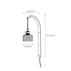 Curved Walnut Ceramic Wall Light