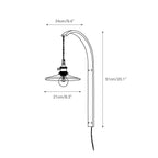 Curved Walnut Ceramic Wall Light