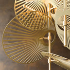 Cattail Leaf Meteor Shower Spiral Chandelier