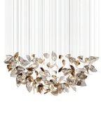 Galaxy Shake Leaves Crystal Spiral Chandelier