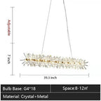 Round Wheel Frozen Ice Crystal Chandelier Light with K9 Crystals for Living Room Dining Hall