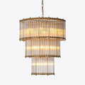 Triple Monza 9-Light Glass Chandelier