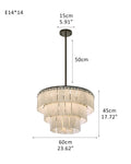 Stairwell Luxury Modern LED High Ceiling Large Alabaster Chandelier
