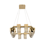 Luxury Newly Crystal Chandelier in Champagne Gold Finish with Round Tiered Design and K9 Crystal
