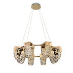 Luxury Newly Crystal Chandelier in Champagne Gold Finish with Round Tiered Design and K9 Crystal