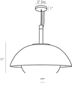 Glaze Pendant DA49002 technical dimension drawing