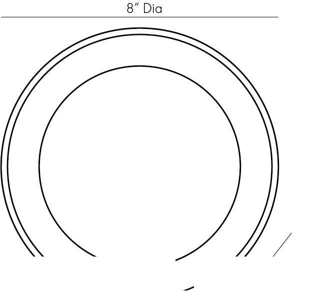 Glaze Small Wall Sconce DA49005 technical dimension drawing