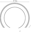 Glaze Small Wall Sconce DA49005 technical dimension drawing