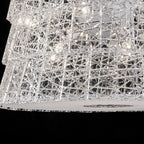 Luxury Glacier Crystal and Metal Round Chandelier for Living Room Bedroom Dining Room
