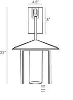 Temple Wall Sconce DB49011 technical dimension drawing