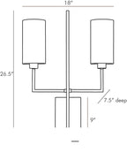 Blade Wall Sconce DB49016 technical dimension drawing