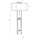 Foundry Floor Lamp DB79006-450 technical dimension drawing