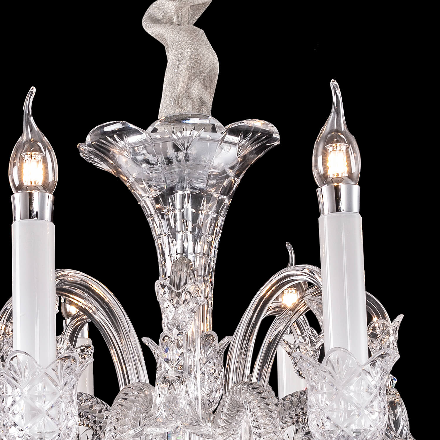 8 Lights Small Bell Baccarat Chandelier