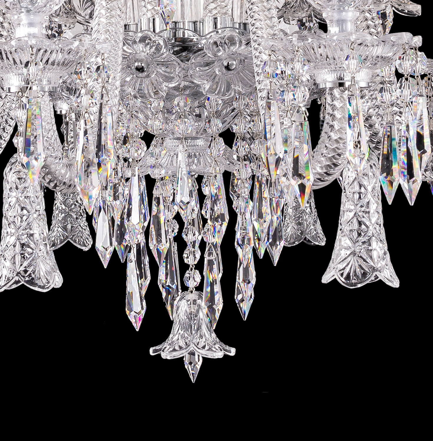 8 Lights Small Bell Baccarat Chandelier