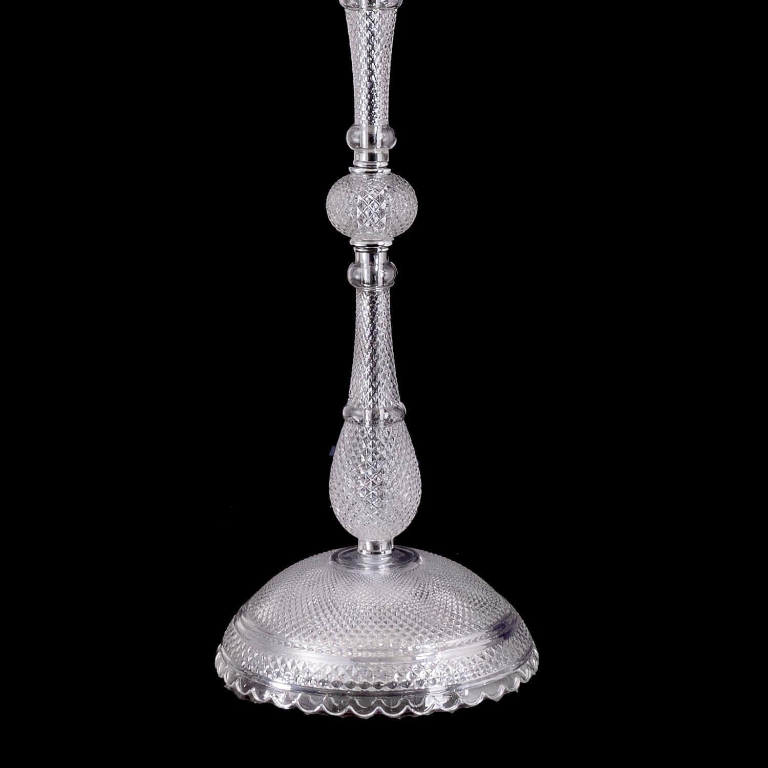 Auralite Classic Luxury Zénith Crystal Candelabra with Fabric Shade