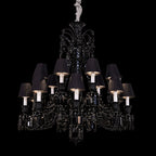 18 Lights Black Baccarat Chandelier