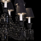 18 Lights Black Baccarat Chandelier