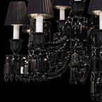 18 Lights Black Baccarat Chandelier