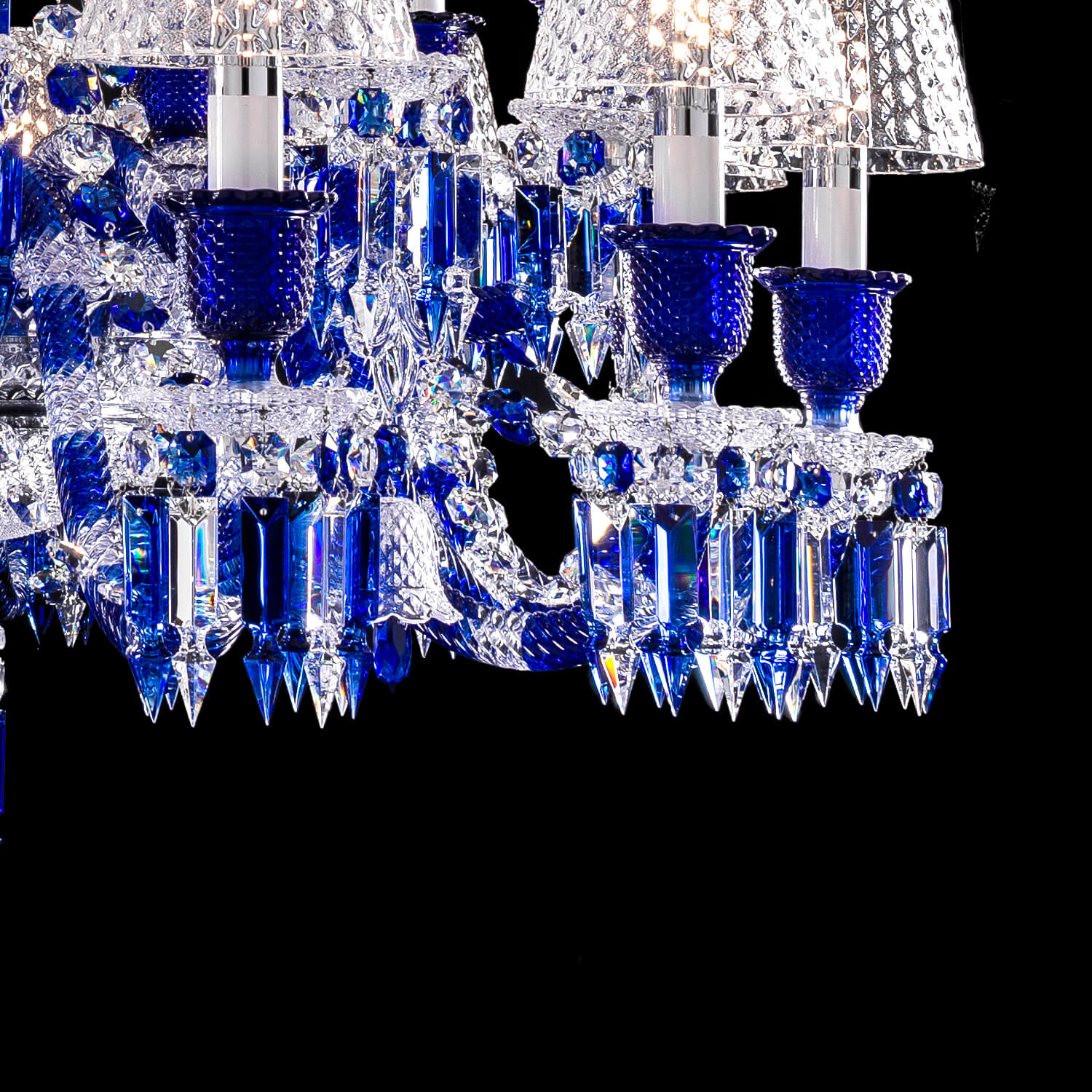 Zenith Blue 24 Lights Baccarat Crystal Chandelier