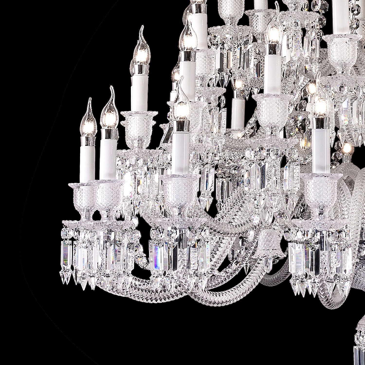 Large 48 Lights Baccarat Crystal Chandelier