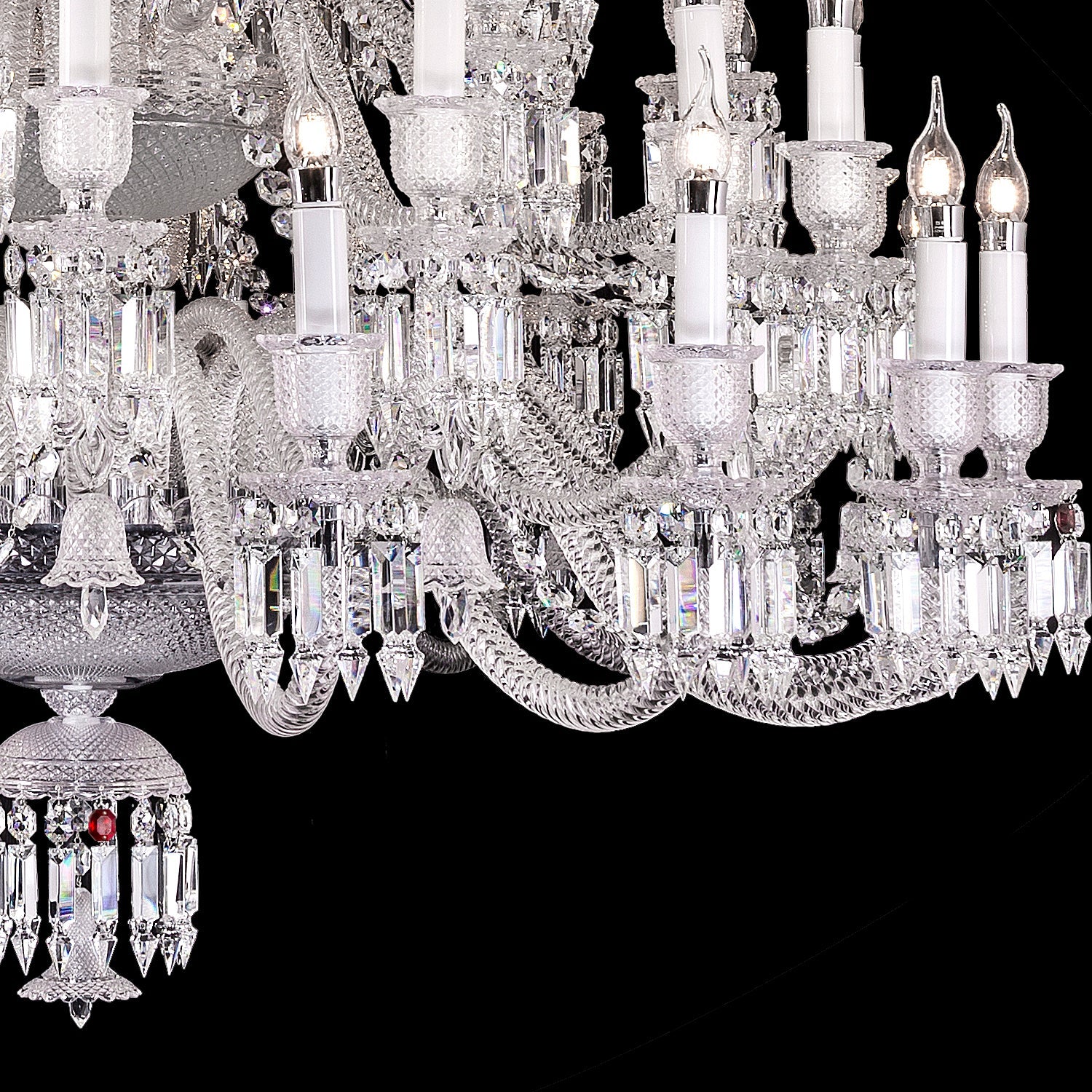 Large 48 Lights Baccarat Crystal Chandelier