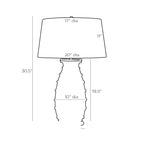 Spitzy Table Lamp DC17005-361 technical dimension drawing