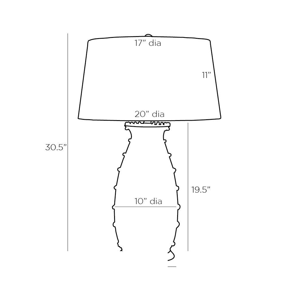 Spitzy Table Lamp DC17005-361 technical dimension drawing