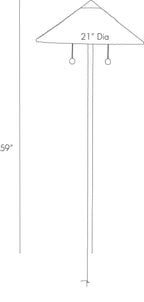 Terrace Floor Lamp DC79001 technical dimension drawing