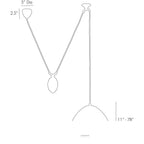 Egg Drop Pendant DD42621 technical dimension drawing