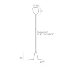 Vasili Flush Mount DFC05 technical dimension drawing
