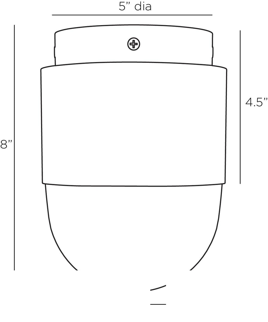 Allentown Flush Mount DFC06 technical dimension drawing