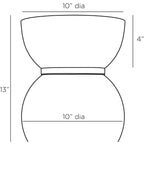Bryn Flush Mount DFC09 technical dimension drawing