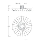 Chambers Flush Mount DFC11 technical dimension drawing