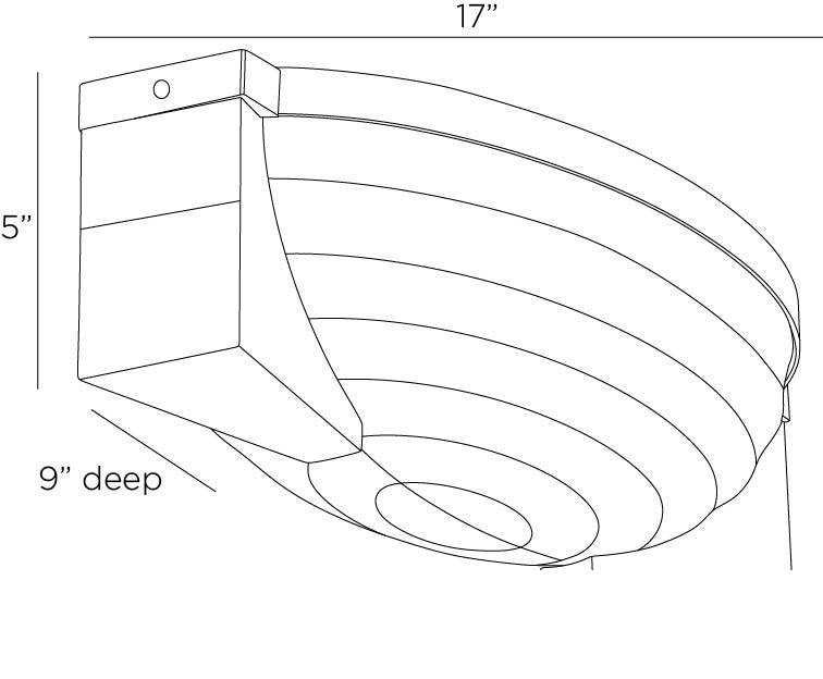 Hammonds Flush Mount DFC14 technical dimension drawing
