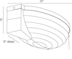Hammonds Flush Mount DFC14 technical dimension drawing