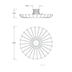 Chambers Flush Mount DFC17 technical dimension drawing
