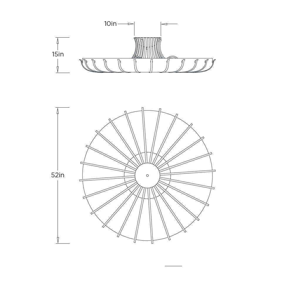 Chambers Flush Mount DFC17 technical dimension drawing