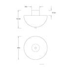 Malta Flush Mount DFC18 technical dimension drawing