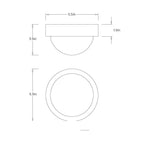 Lennon Flush Mount DFC22 technical dimension drawing