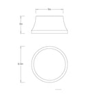 Louisa Flush Mount DFC23 technical dimension drawing