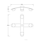 Axia Flush Mount DFC26 technical dimension drawing
