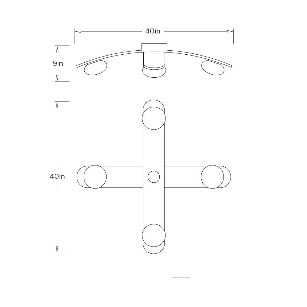 Axia Flush Mount DFC26 technical dimension drawing
