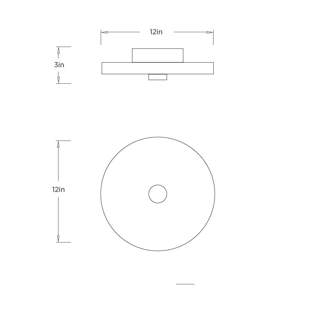 Moers Flush Mount DFC27 technical dimension drawing