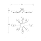 Zamora Flush Mount DFC29 technical dimension drawing