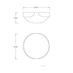 Elara Mini Flush Mount DFC30 technical dimension drawing