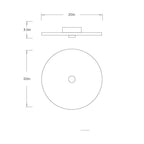 Moers Large Flush Mount DFC32 technical dimension drawing