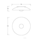 Stella Flush Mount DFC37 technical dimension drawing