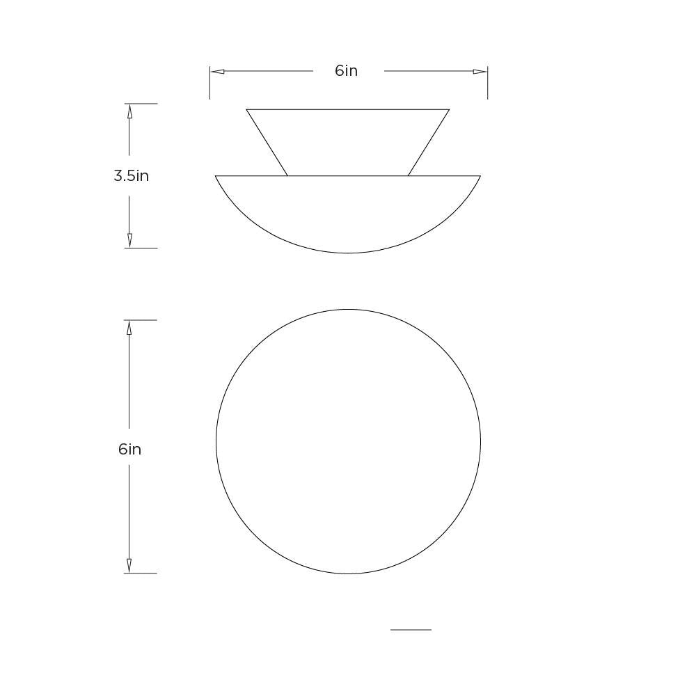 Florko Mini Flush Mount DFC38 technical dimension drawing